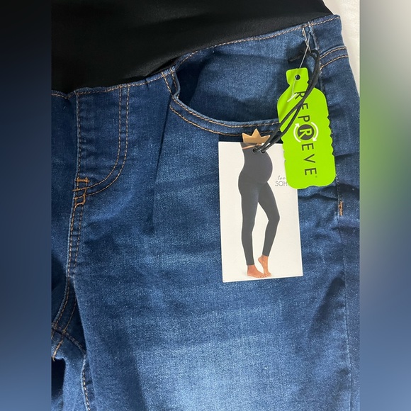 Love Soho Maternity Blue Skinny Jeans Pants Size Medium NWT Recycled Material - Picture 4 of 11